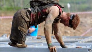 James Simpson taking part in the Spartan Race