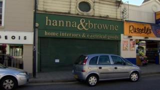 A notice of administration has been placed on the shutters at Hanna and Browne