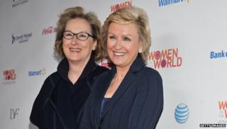 Meryl Streep and Tina Brown