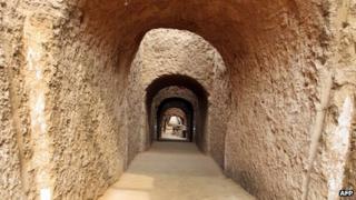 The newly discovered tomb of Shangguan Wan'er, Xianyang, Shaanxi province, 11 September 2013