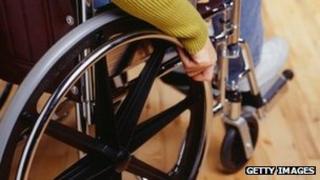 A person in a wheelchair