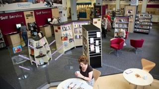 Interior view Northampton Central library