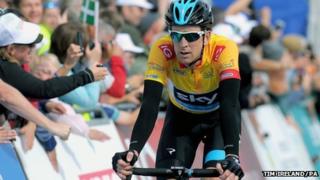 Sir Bradley Wiggins during stage six of the Tour of Britain on 20 September