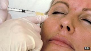 Lady having Botox