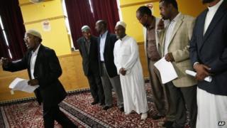 Imams and Muslims speak out against extremism in the Nairobi shopping mall attack, at the Abubakar As-Saddique in Minneapolis on 23 September 2013
