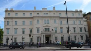 The Lanesborough Hotel is situated in Knightsbridge, west London