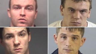 (Clockwise from top left) Collins, Easton, Flaherty and McStay