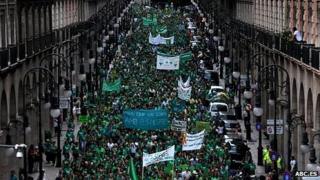 Protesters in Palma