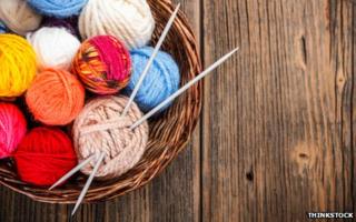 Generic image of knitting needles in wool