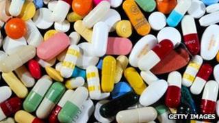 A colourful arrangement of pills