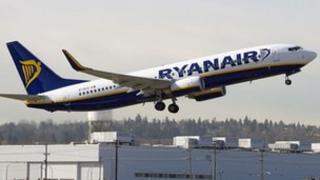 Посадка самолета Ryanair