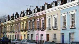 A row of terraced houses in Camden