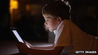 boy with tablet