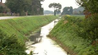 Ditch where car was submerged