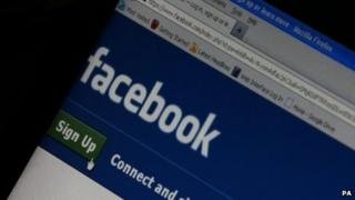 Facebook homepage. File photo