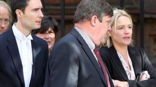 Samantha Bennett leaves court with family and legal representatives