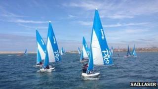 SailLaser sailing at the Weymouth and Portland National Sailing Academy