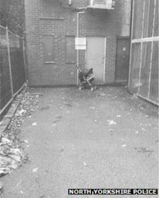Pram found behind store in Scarborough