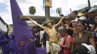 Catholic procession in Quito