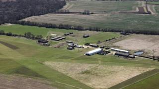 Aerial view of Stow Maries