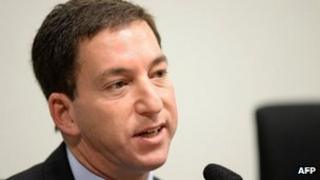 Glenn Greenwald at the Brazilian Senate in Brasilia, 9 October