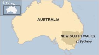 BBC Map of New South Wales in Australia