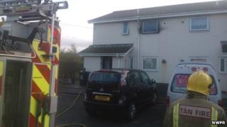 Property in Llandudno, Conwy, where a chip pan fire started