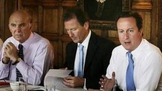 Vince Cable, Sir Gus O'Donnell, David Cameron