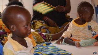 Women and children in Tillaberi, western Niger, on 14 October 2013