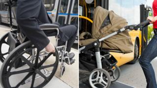 Главная в инвалидной коляске и коляске