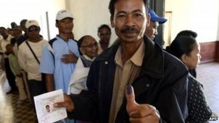 A voter in Madagascar - 25 October 2013