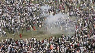 A massive crowd was present at Patna's Gandhi Maidan when a bomb exploded on Sunday