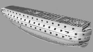 3D laser image of HMS Victory