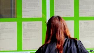 A woman looking for work