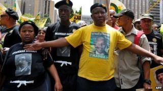 Julius Malema during an ANCYL rally in 2011
