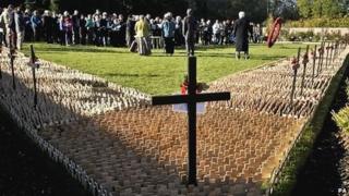 Royal Wootton Bassett Field of Remembrance at Lydiard Park, Wiltshire