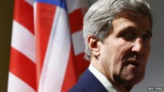 US Secretary of State John Kerry arrives for a news conference after nuclear talks in Geneva 10 November 2013