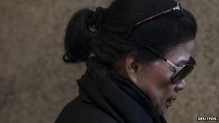 Vilma Bautista, the ex-secretary of former Philippine first lady Imelda Marcos, leaves Manhattan Criminal Court in New York, 21 October 2013