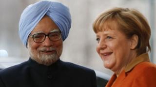PM Manmohan Singh (L) has praised Chancellor Angela Merkel's contribution in strengthening India-Germany ties