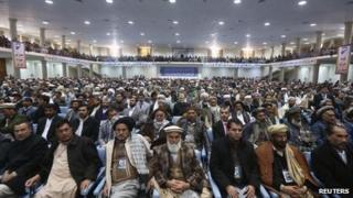 Loya Jirga gathering, Kabul, 21 Nov
