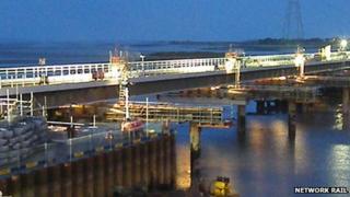 Loughor viaduct nearing completion in April this year