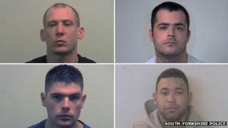Clockwise from top left: Mark Hirst, Raymond Swindells, Micah Thompson and Adam Harris