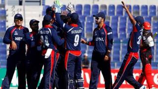 Nepal cricket team in Abu Dhabi