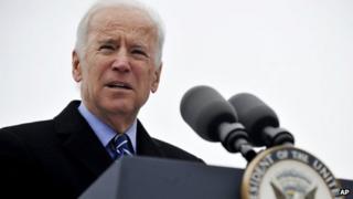 Vice-President Joe Biden appeared in Chicago, Illinois, on 25 November 2013