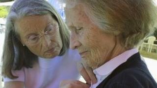 Alzheimer's patient and daughter