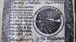 A $20 note from 1778