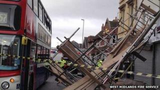 Scaffolding collapse in Dudley