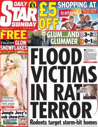 Daily Star Sunday front page 8/12/13