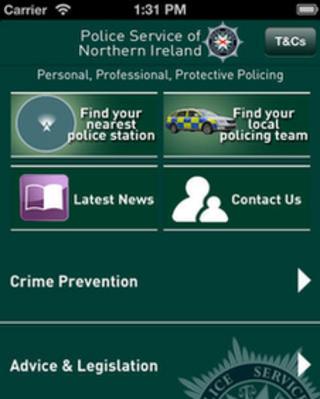 Screenshot of the app