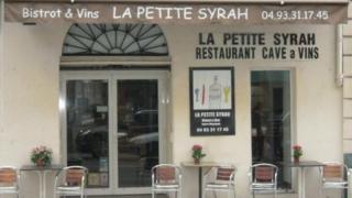 Outside of a French cafe